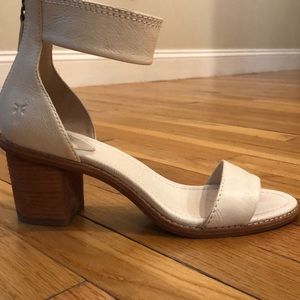 White Brielle sandal by Frye
